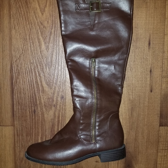 Knee High Brown Womens Boots Size 10 - Picture 2 of 4